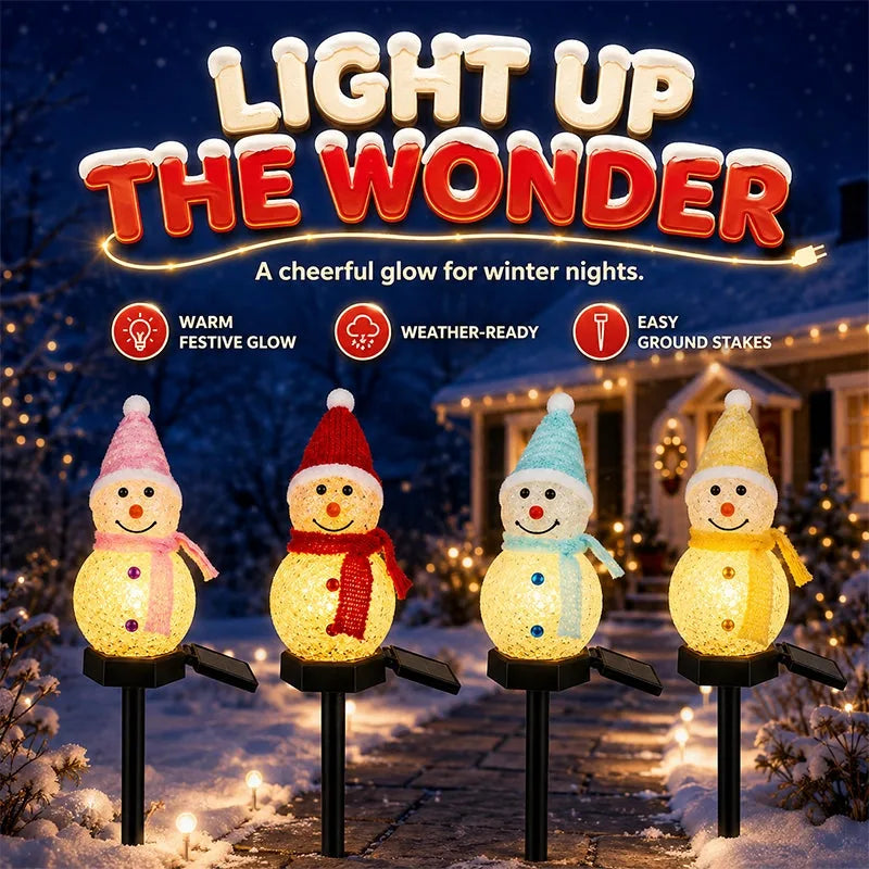 Illuminated Christmas Snowman Garden Stake Light