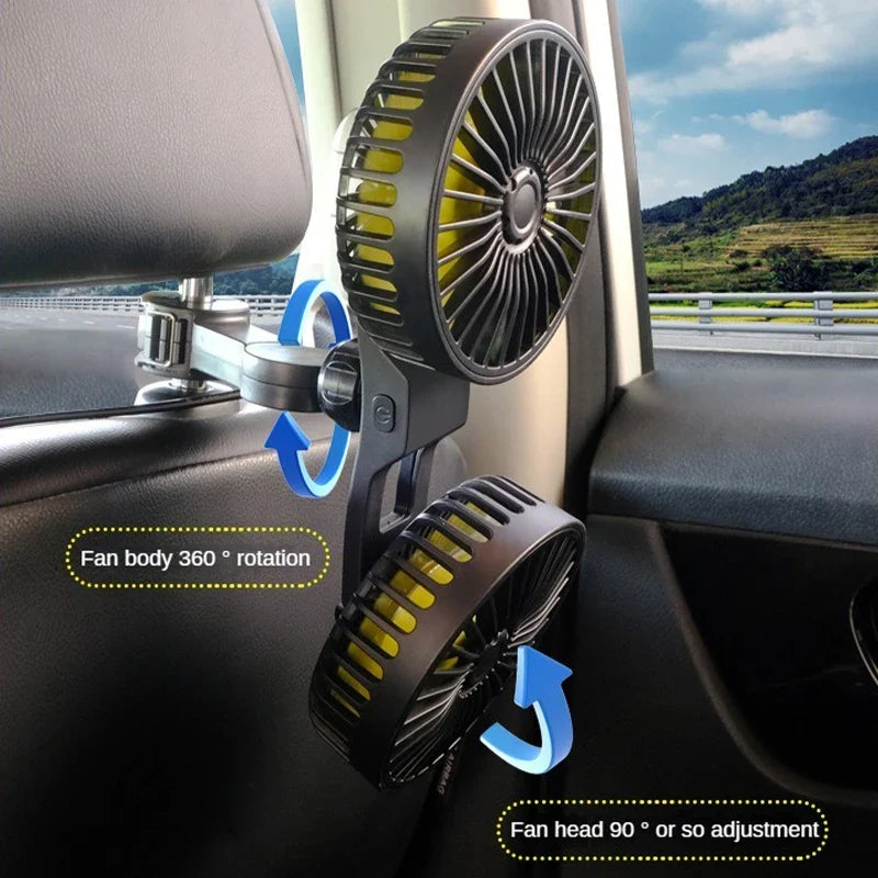 Adjustable USB Car Cooling Fan