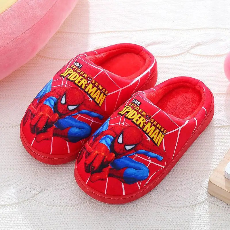 Spider-Man Kids Slippers – Soft Cotton Slippers for Indoor Use in Fall and Winter
