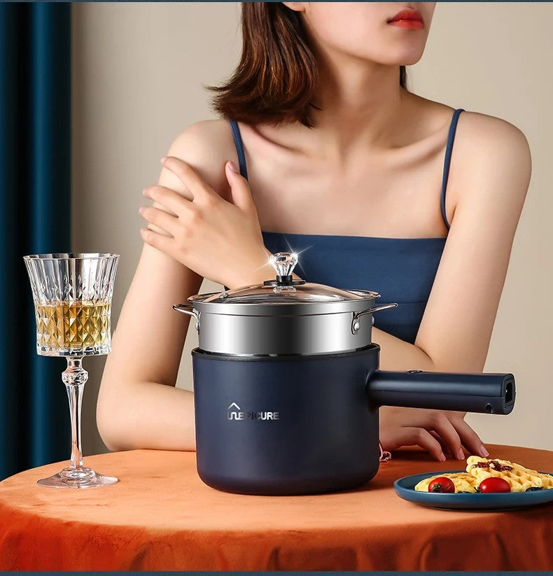 1.8L Multifunctional Electric Cooking Pot with Non-Stick Interior