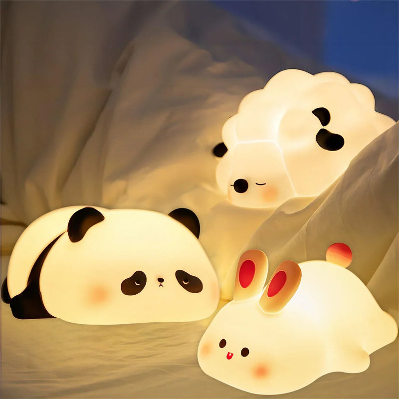 Rechargeable Silicone Animal LED Night Light with Timer