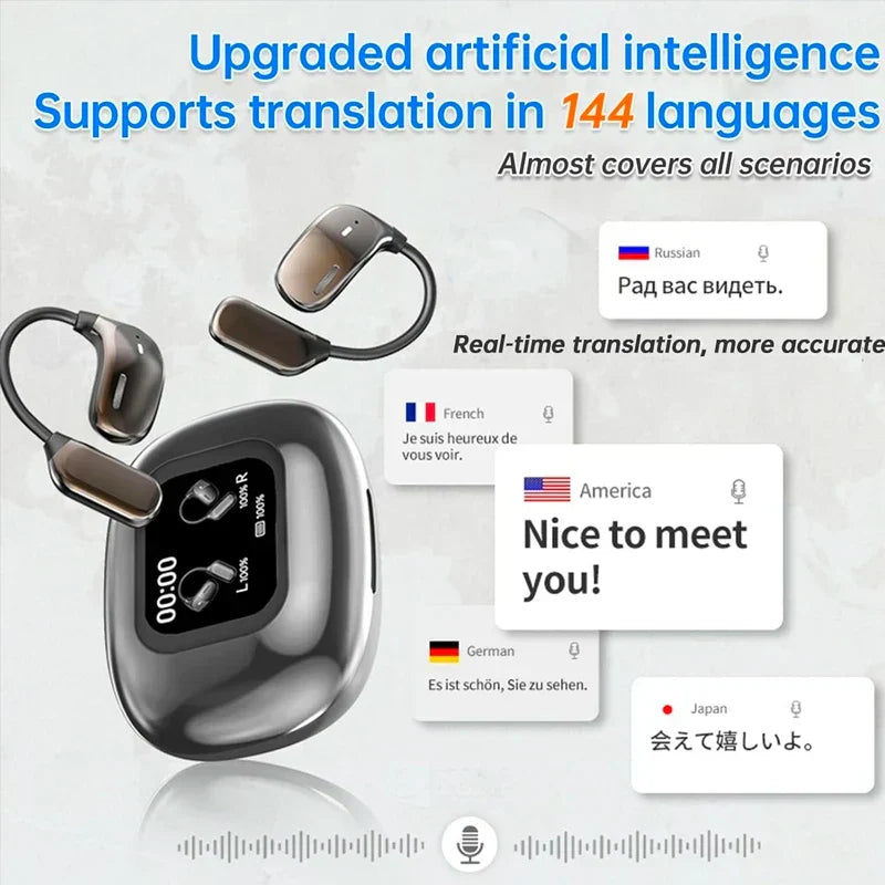 Nexira Smart Translation Earbuds with Touchscreen Charging Case