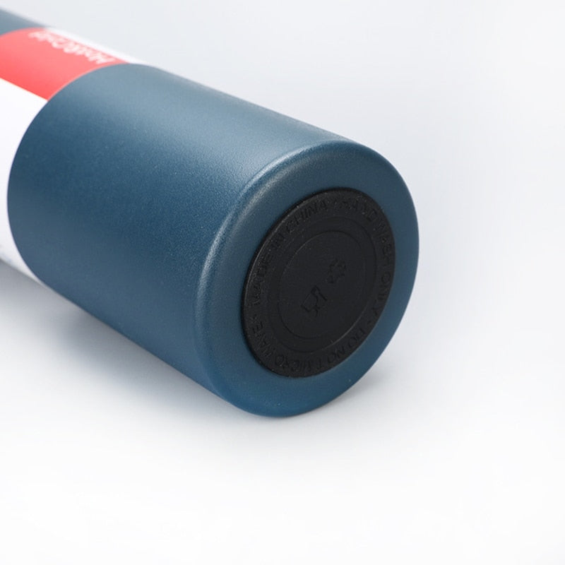 Stainless Steel Vacuum Flask with Cup Lid for Hot and Cold Drinks