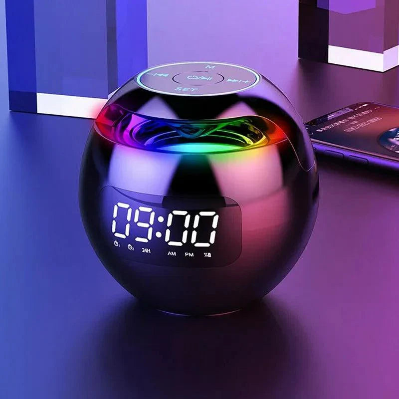 Bluetooth Alarm Clock Speaker with LED Night Light and Digital Clock for Bedroom