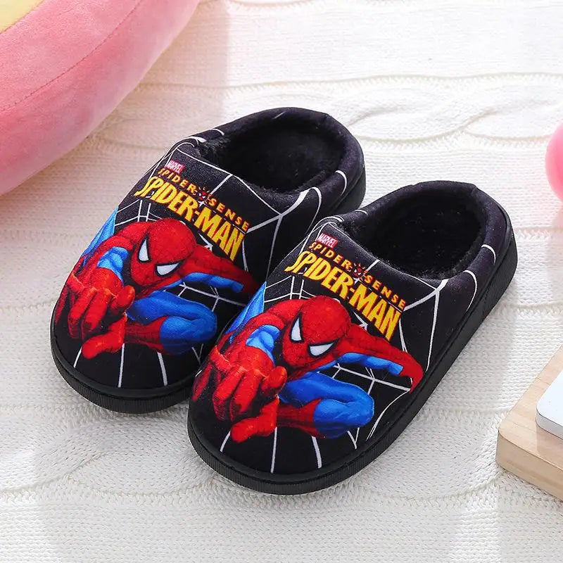 Spider-Man Kids Slippers – Soft Cotton Slippers for Indoor Use in Fall and Winter