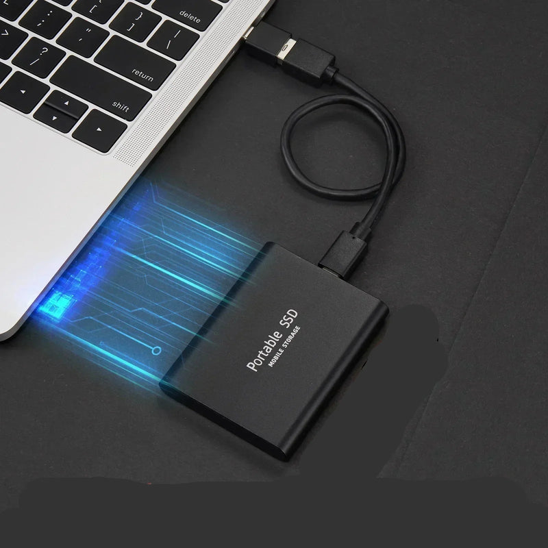Portable SSD Drive with Compact USB-C Design