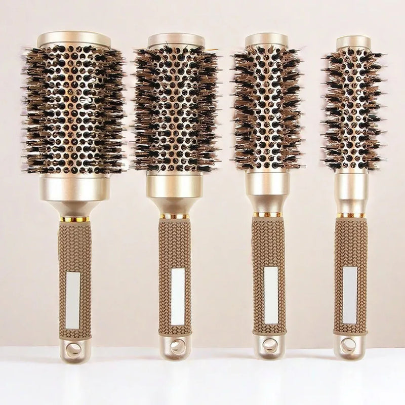 Professional Round Hair Brush Set for Blow-Drying – Ceramic and Anti-Frizz