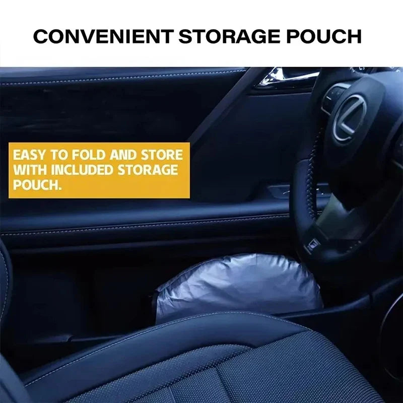 Foldable Windscreen Sunshade with Storage Bag