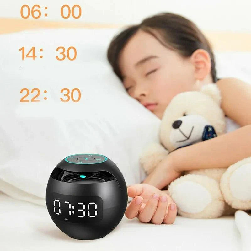 Bluetooth Alarm Clock Speaker with LED Night Light and Digital Clock for Bedroom