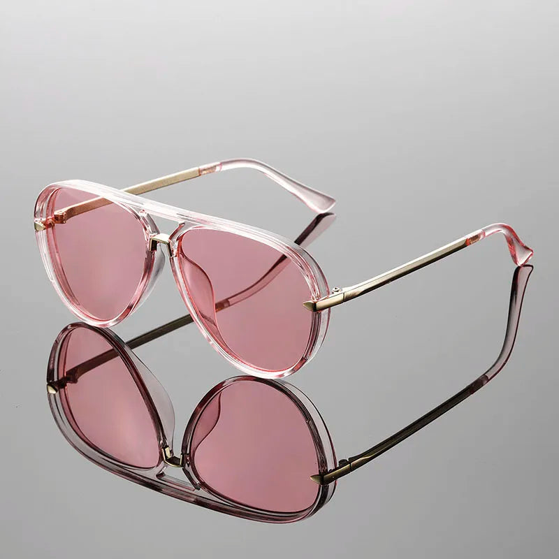 Women's Classic Aviator Sunglasses with Lightweight Frame and UV400 Lenses