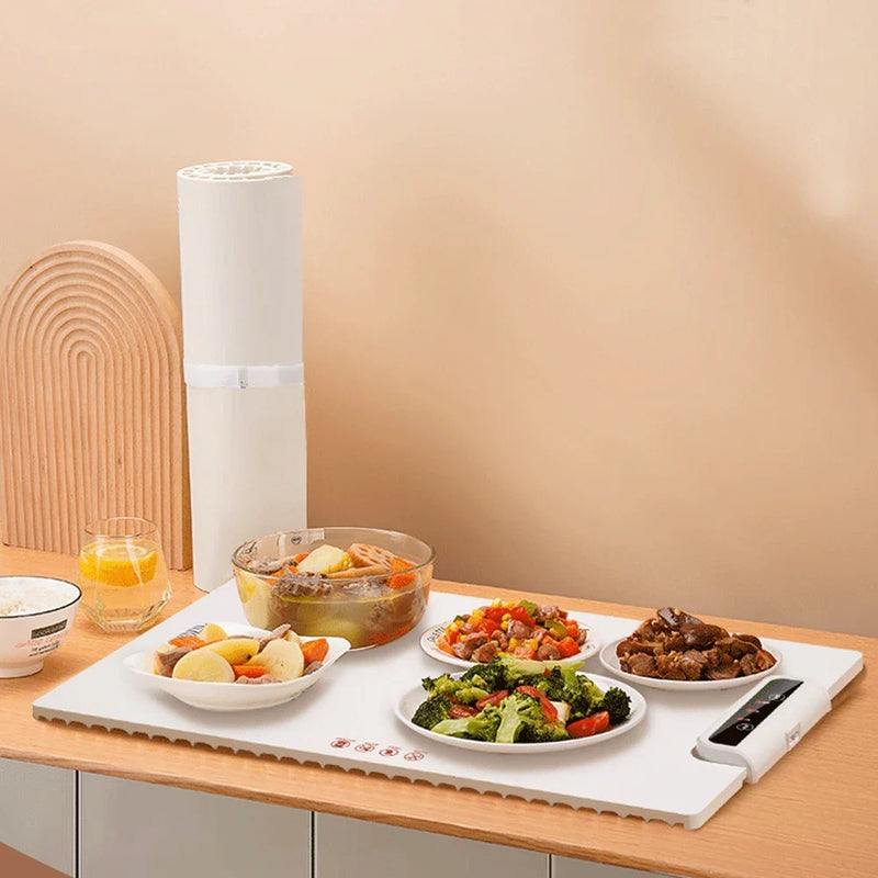 Foldable Electric Food Warming Mat with Adjustable Temperature Control