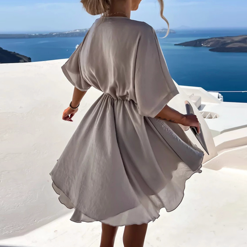 Summer Dress for Women with Wrap V-Neck and Airy Fit
