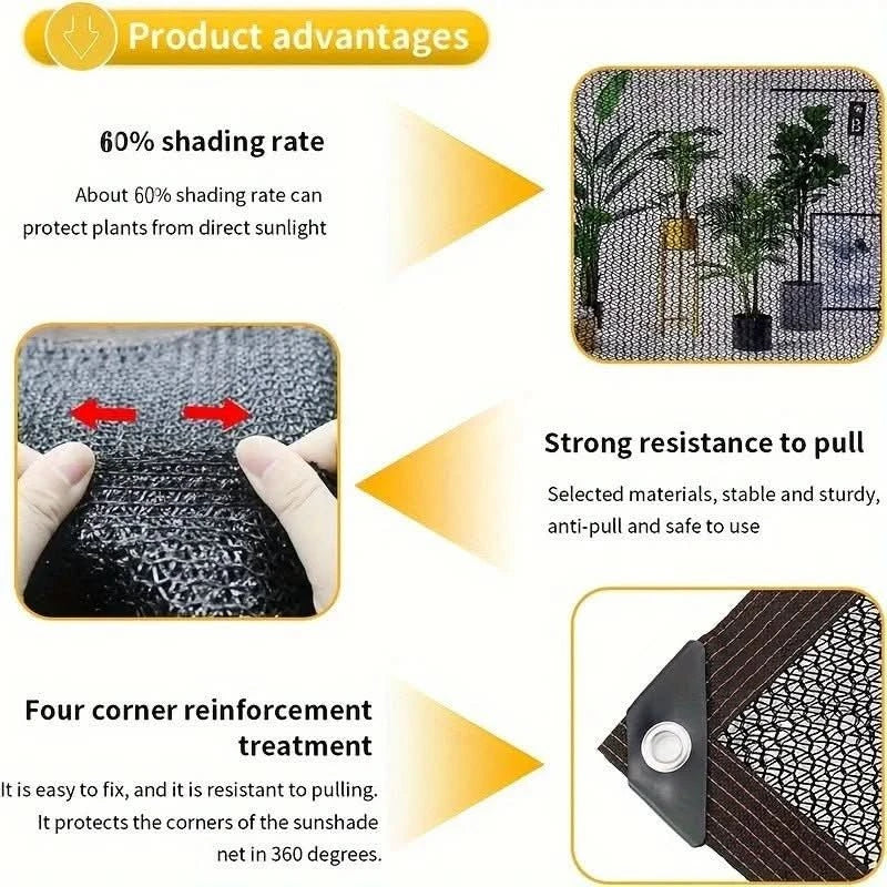 UV-Resistant Shade Cloth with 70–80% Sun Protection for Outdoor Use