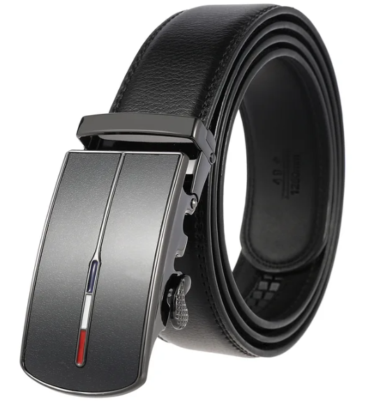 Men’s Cowhide Leather Belt with Automatic Buckle