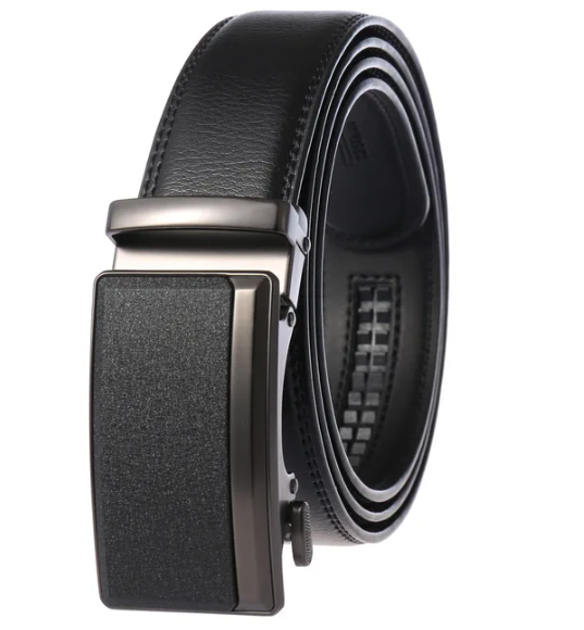 Men’s Cowhide Leather Belt with Automatic Buckle
