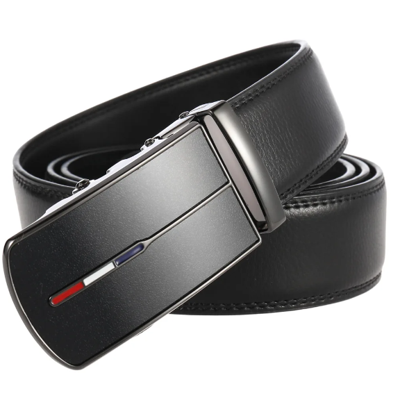Men’s Cowhide Leather Belt with Automatic Buckle