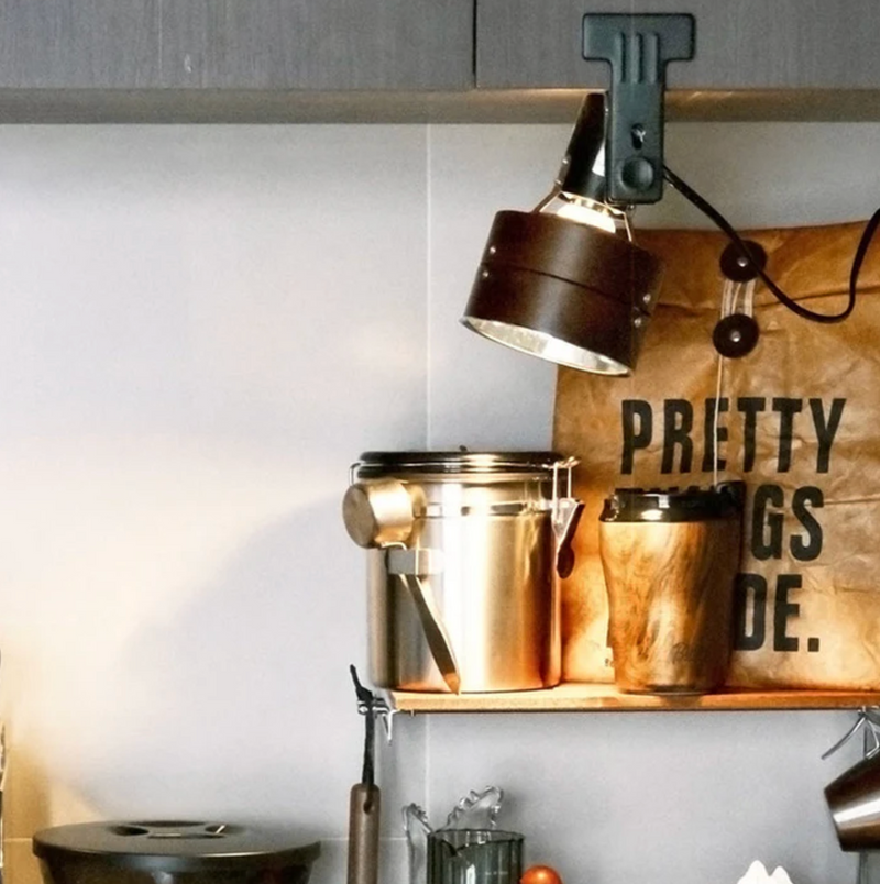 Adjustable Wood and Metal Clip-On Lamp for Desks and Shelves