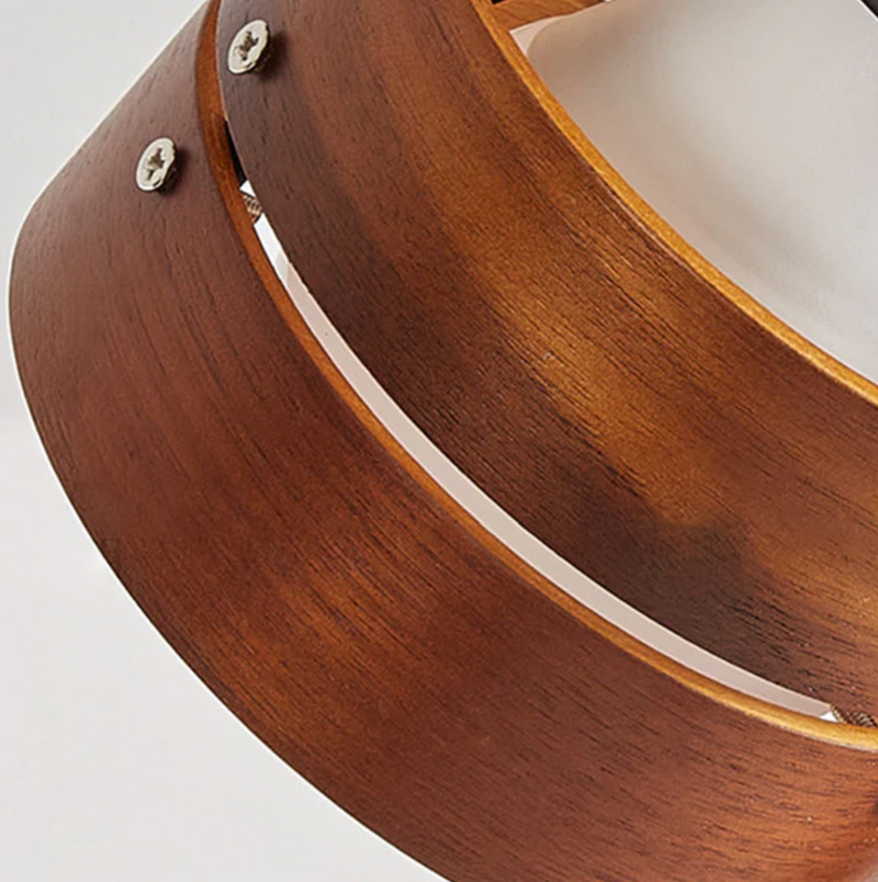 Adjustable Wood and Metal Clip-On Lamp for Desks and Shelves