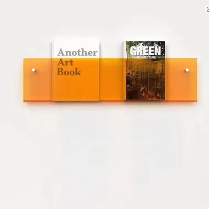 Acrylic Wall-Mounted Magazine Rack for Stylish Home and Office Organisation