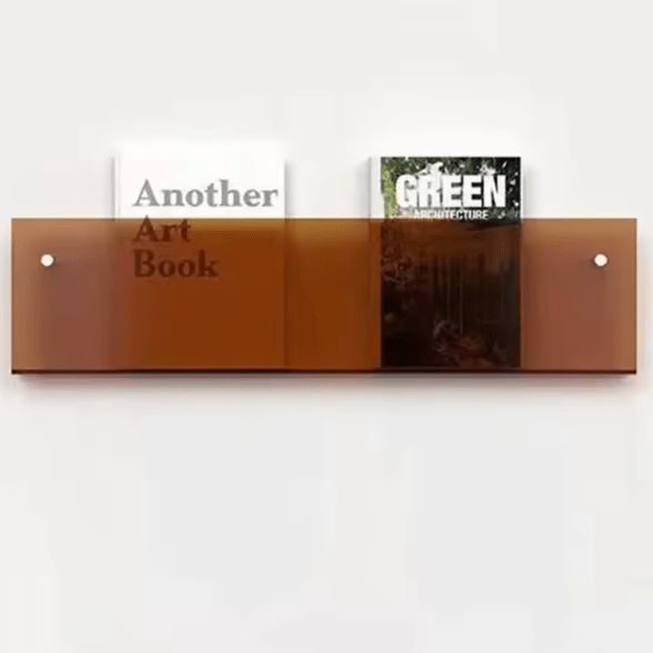 Acrylic Wall-Mounted Magazine Rack for Stylish Home and Office Organisation