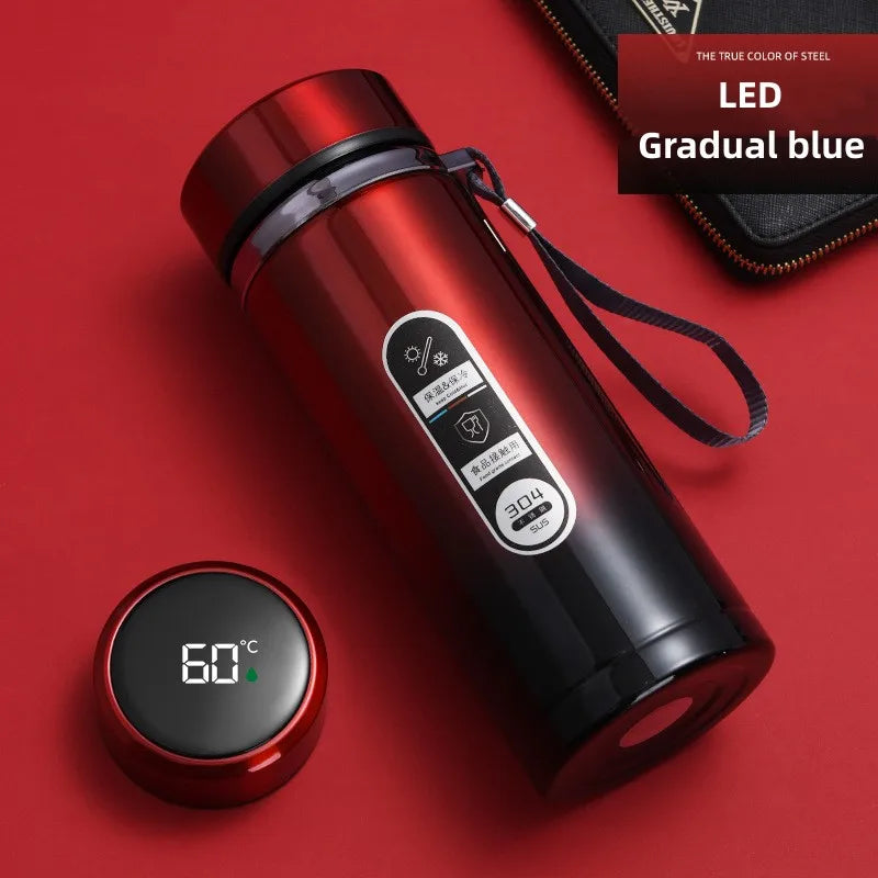 Insulated Stainless Steel Vacuum Flask with LED Temperature Display