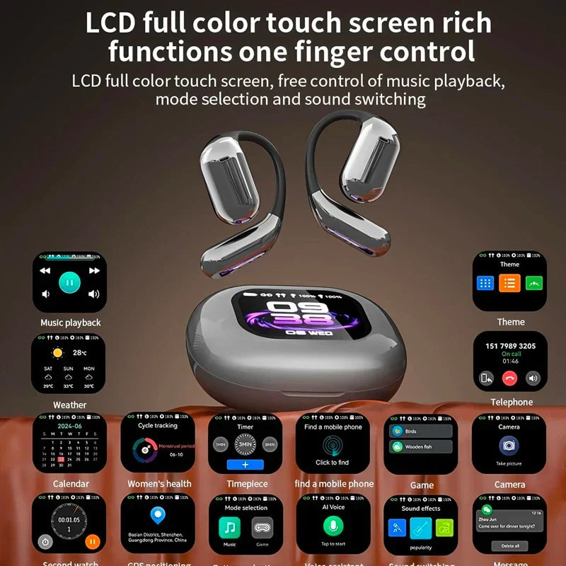 Nexira Smart Translation Earbuds with Touchscreen Charging Case