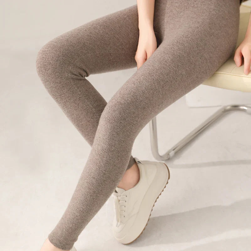 Cashmere Leggings – High Waist Fine Knit – Women’s