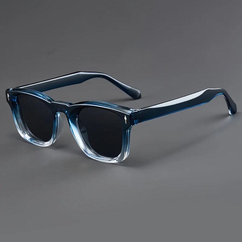 Unisex Modern Square Sunglasses with UV400 Protection and Acetate Frame