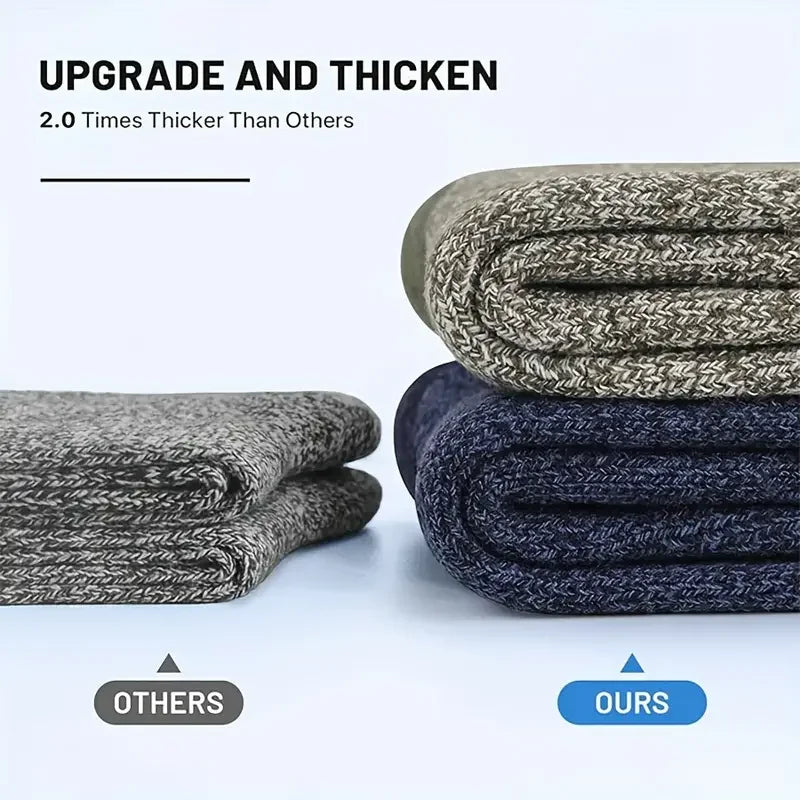 Unisex Merino Wool Socks – Extra Thick, Warm, Insulating, and Breathable