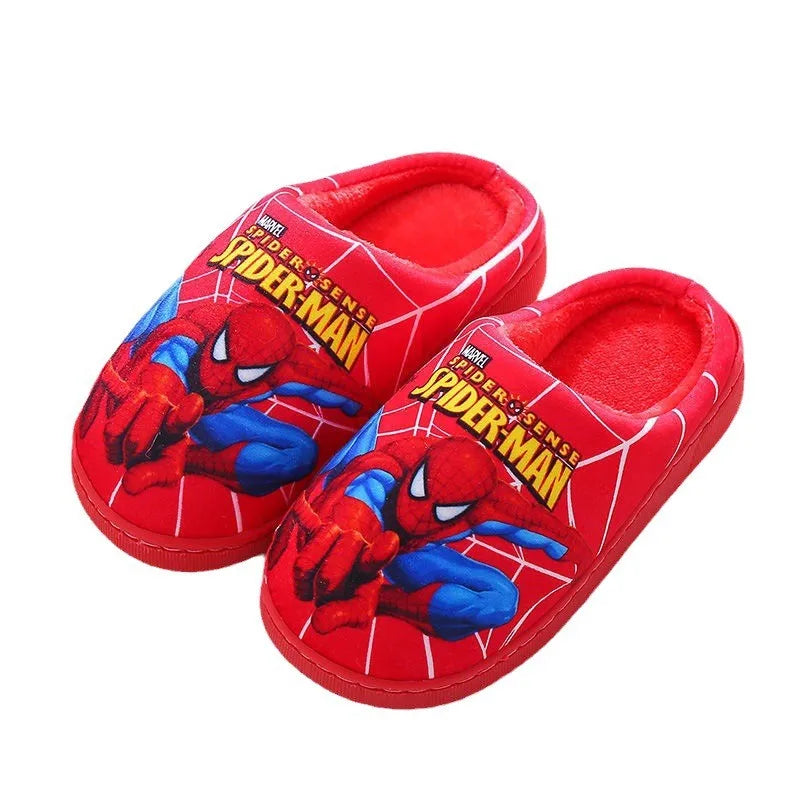 Spider-Man Kids Slippers – Soft Cotton Slippers for Indoor Use in Fall and Winter