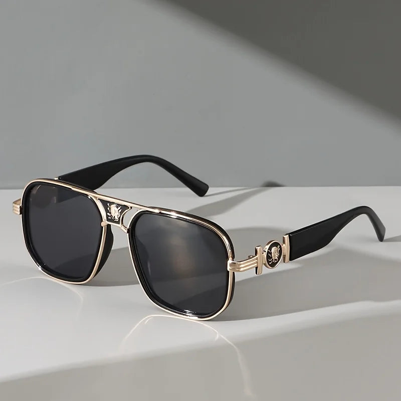 Women's Vintage Shield Sunglasses with UV400 Lenses and Metal Frame