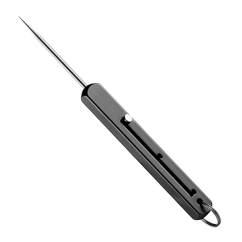 Portable Retractable Titanium Alloy Toothpick with Keyring