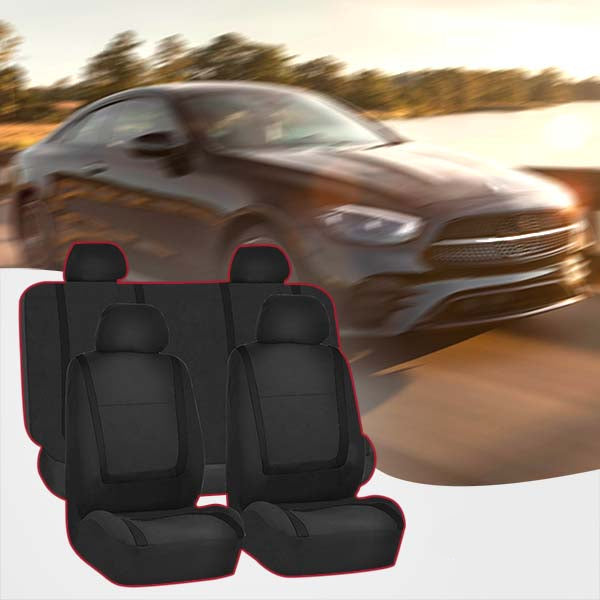 Car Seat Cover Set with Washable Polyester Seat and Headrest Covers