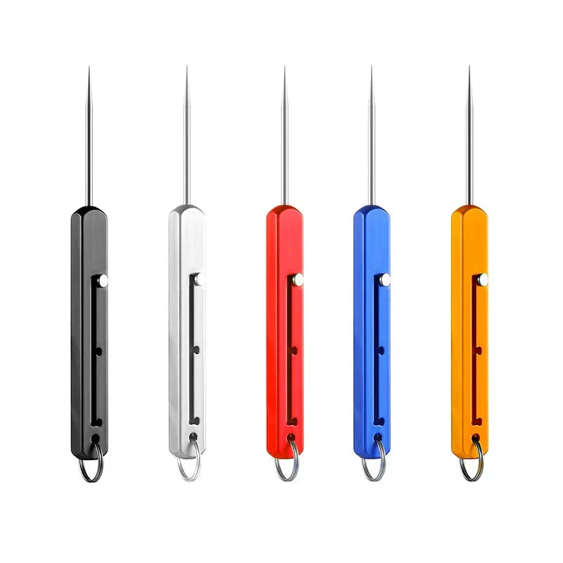 Portable Retractable Titanium Alloy Toothpick with Keyring
