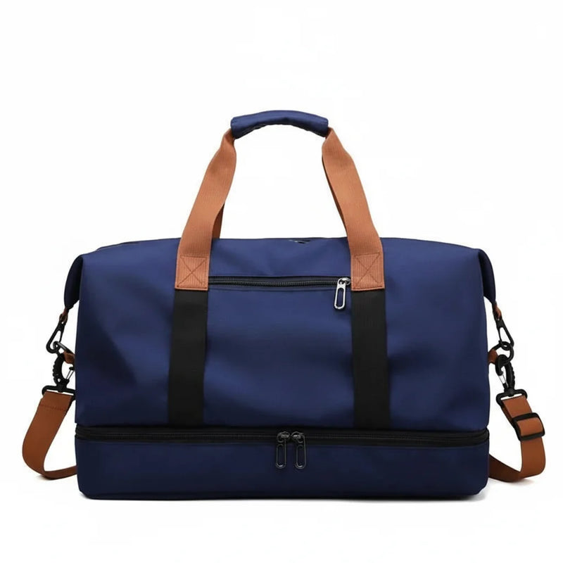 Travel and Gym Duffel Bag with Shoe Compartment and Wet-Dry Pocket