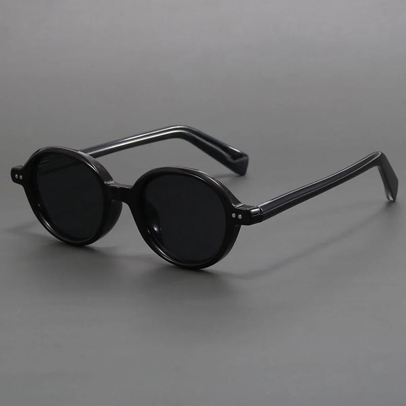 Men's Vintage Round UV400 Sunglasses with Lightweight Classic Frame