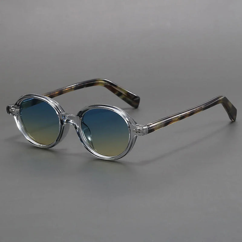 Men's Vintage Round UV400 Sunglasses with Lightweight Classic Frame