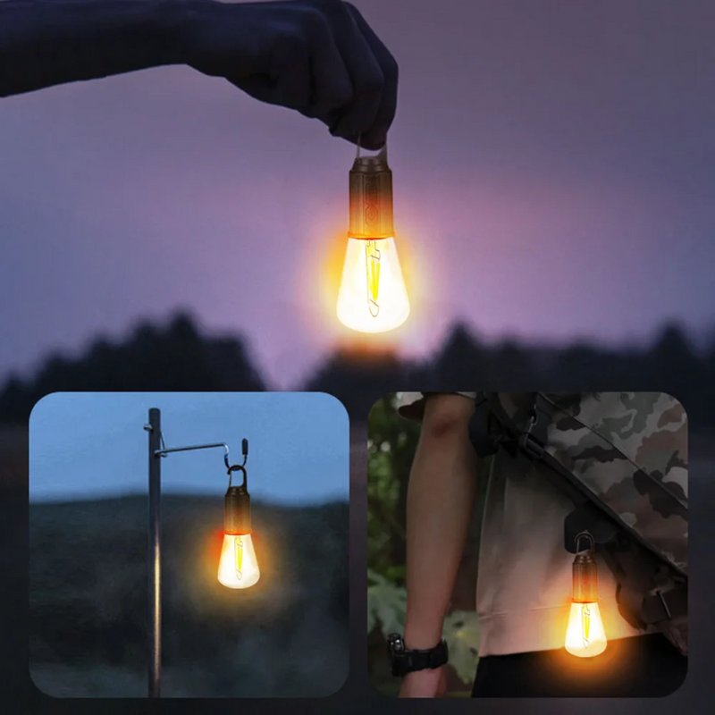 USB-Rechargeable Hanging LED Bulb for Camping and Emergency Use