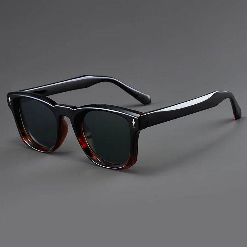 Unisex Modern Square Sunglasses with UV400 Protection and Acetate Frame