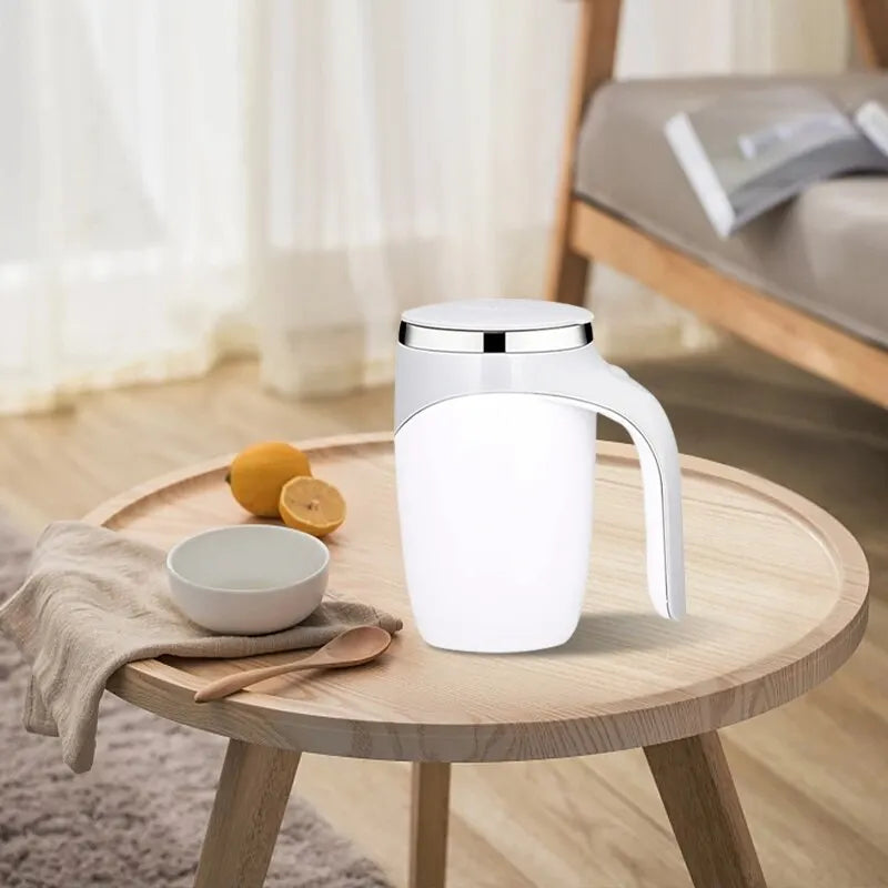 400ml Self-Stirring Heated Coffee Mug with Magnetic Mixer