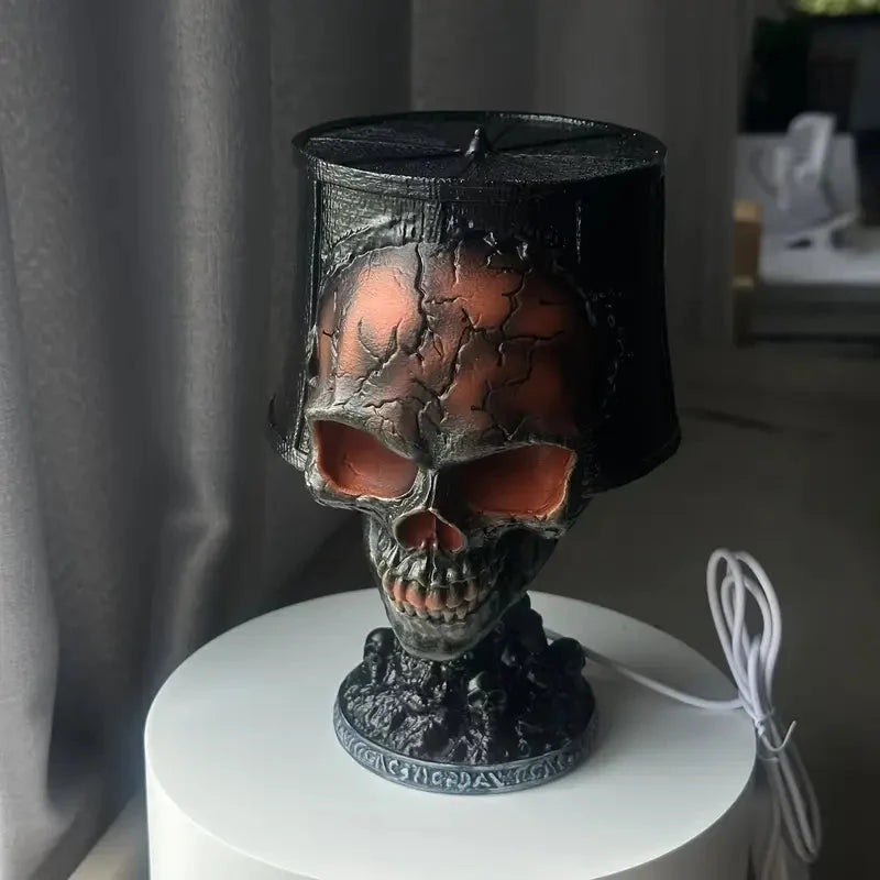 Skull Lava Lamp with USB Power for Gothic Bedroom Mood Lighting