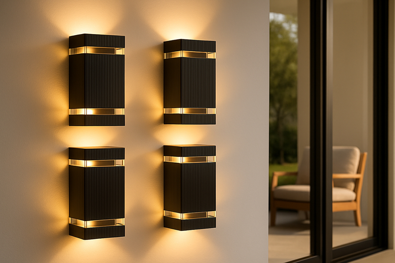 Modern Outdoor Wall Light with Up and Down Light and Weather-Resistant Design