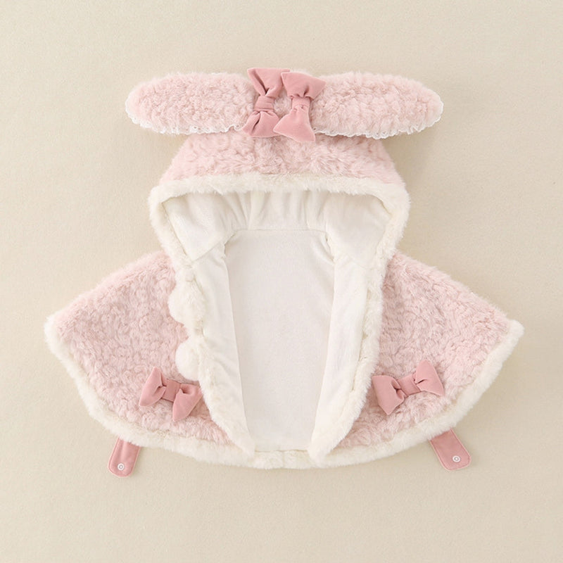 Baby Cape for Girls with Bunny Ears and Hood