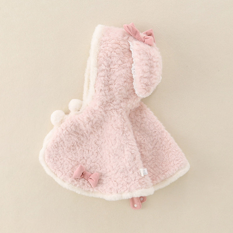 Baby Cape for Girls with Bunny Ears and Hood