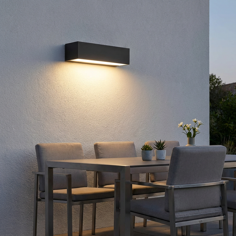 Solar Outdoor Wall Light LED – Minimalistic Wall Lamp with IP65