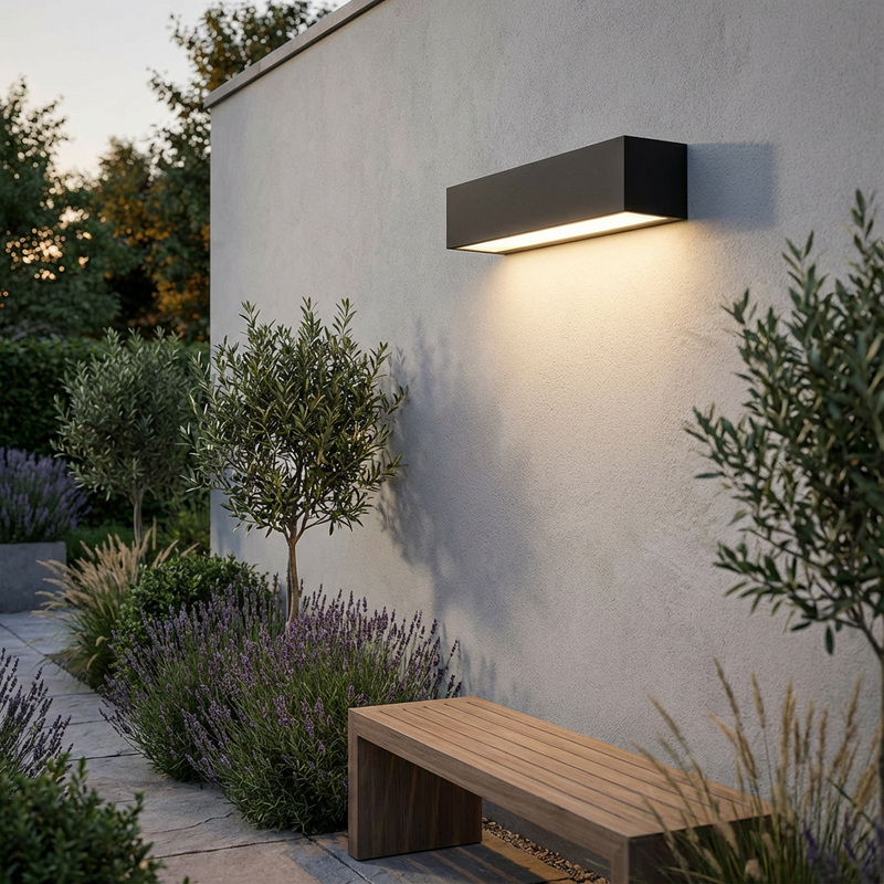 Solar Outdoor Wall Light LED – Minimalistic Wall Lamp with IP65