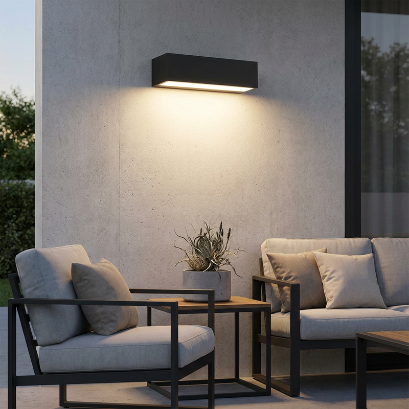 Solar Outdoor Wall Light LED – Minimalistic Wall Lamp with IP65