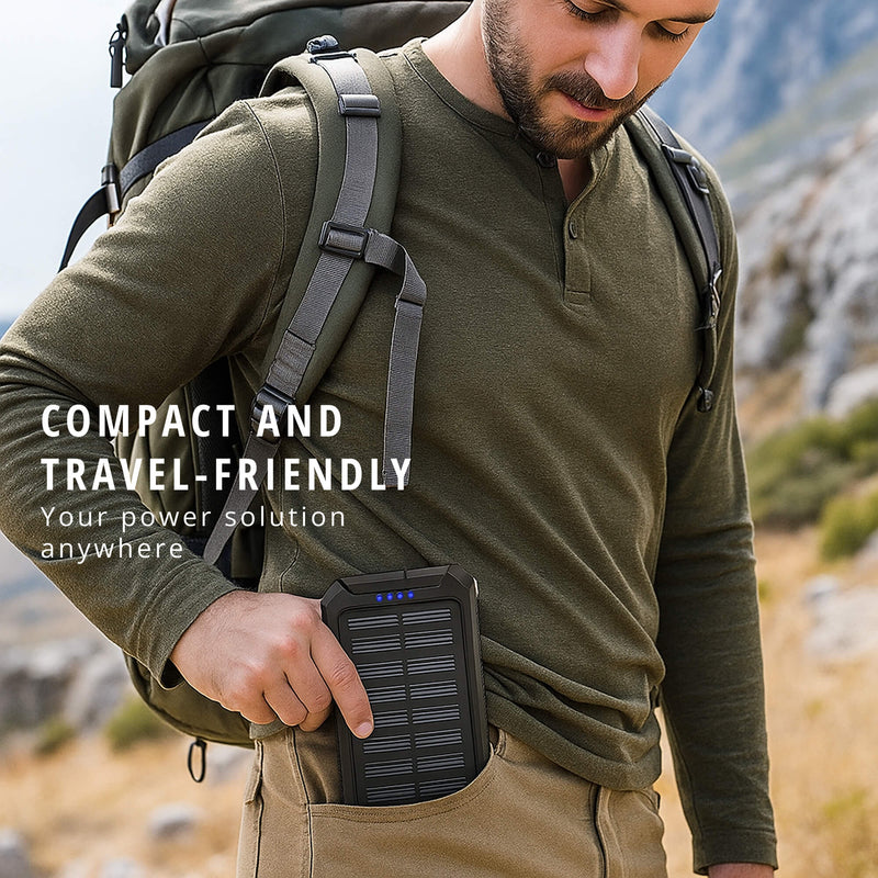 20000mAh Solar Power Bank – Waterproof, Rugged & With Torch