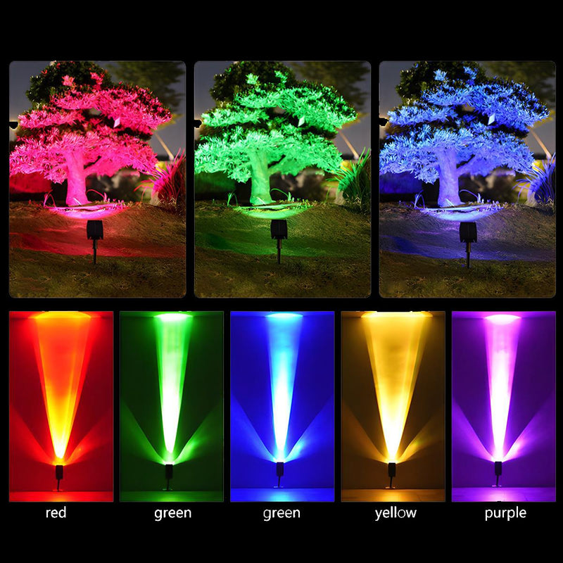 Adjustable Solar Garden Spotlight with Weather-Resistant Design