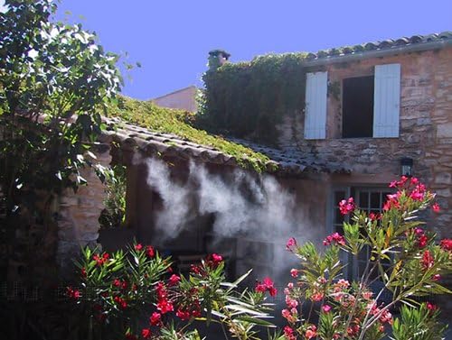 Garden and Patio Misting System with Adjustable Spray Nozzles